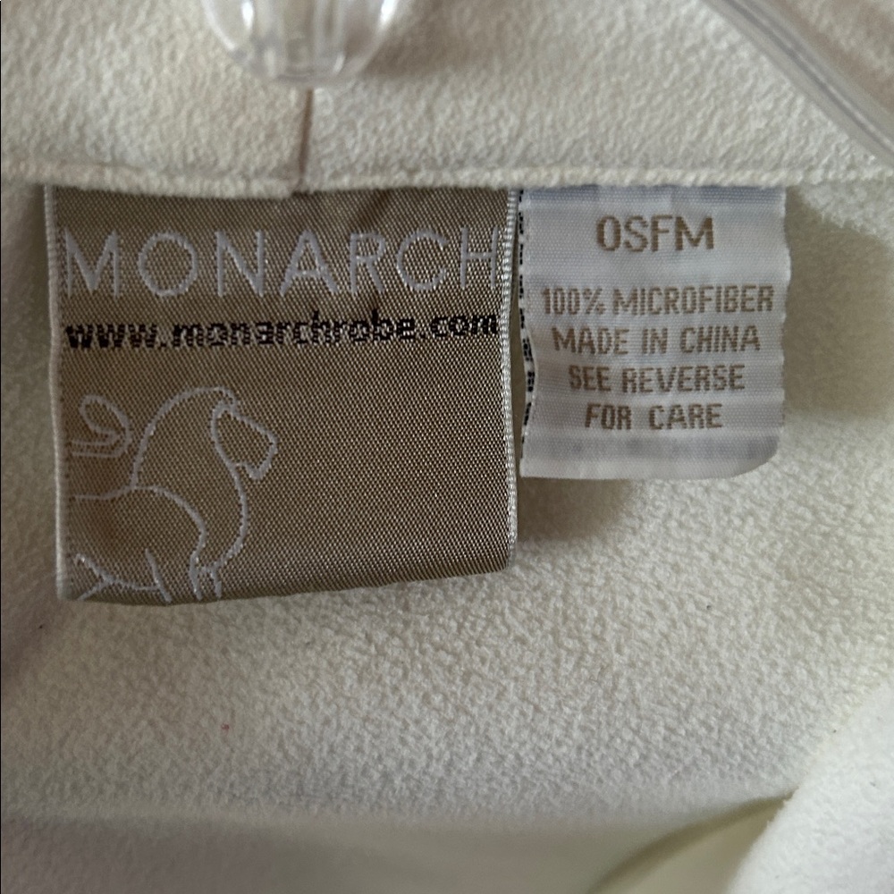 White Microfiber Spa Bathrobe with Embroidered Logo - Picture 2 of 5